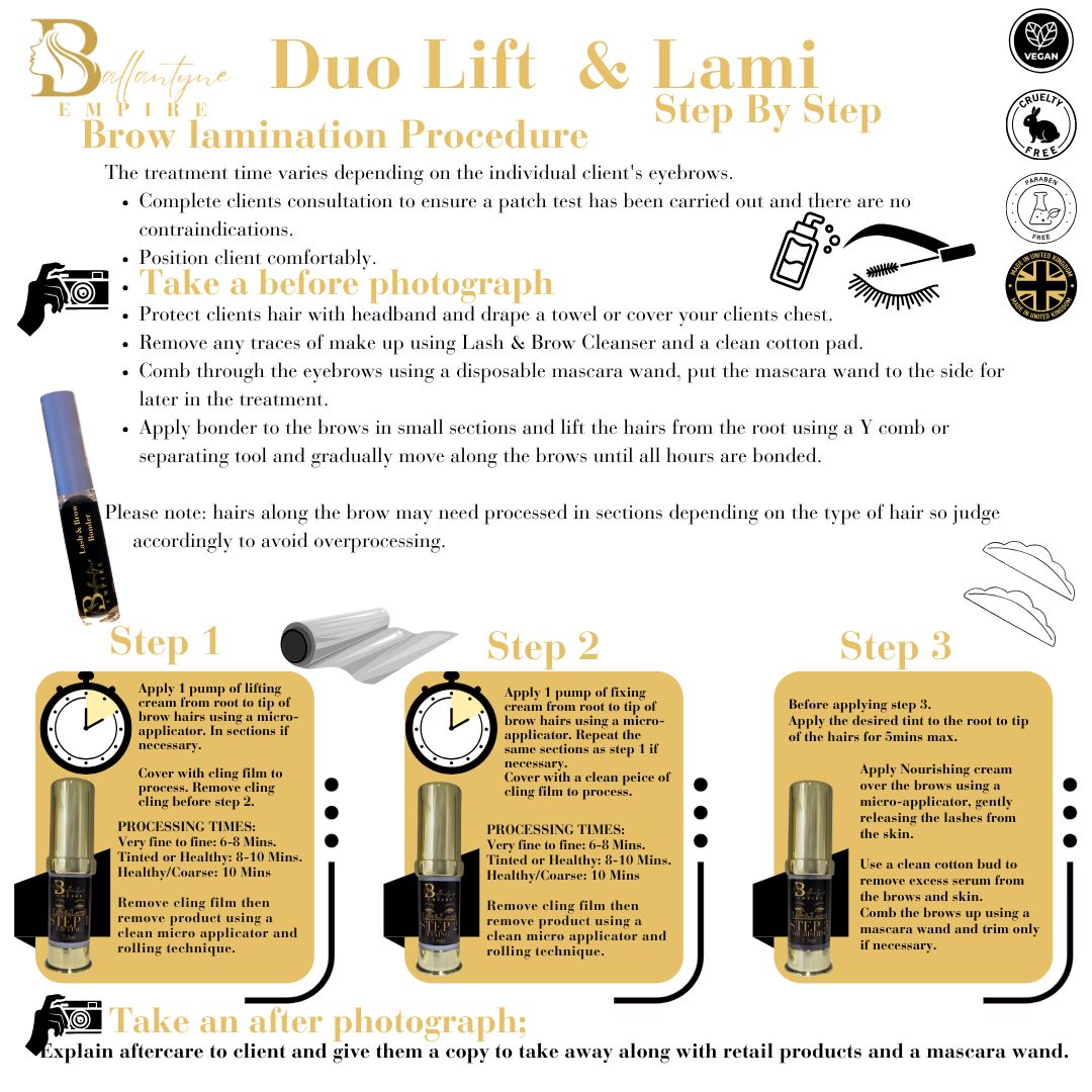 Eyelash Lift/ Eyebrow Lamination DUAL Product Kit